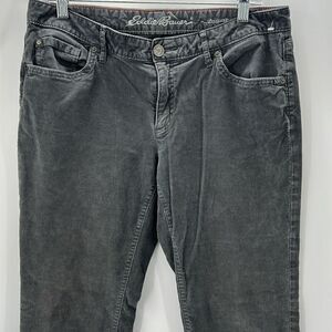 Eddie Bauer women’s size 10 dark gray boyfriend fit corduroy pants